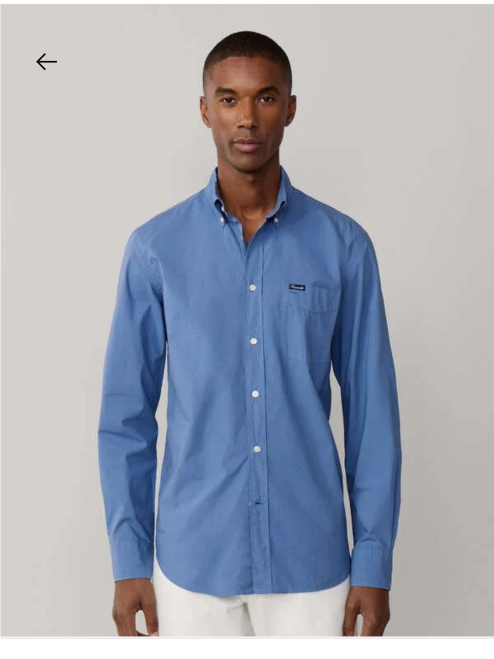 Faconnable Blue Button-Down Dress Shirt